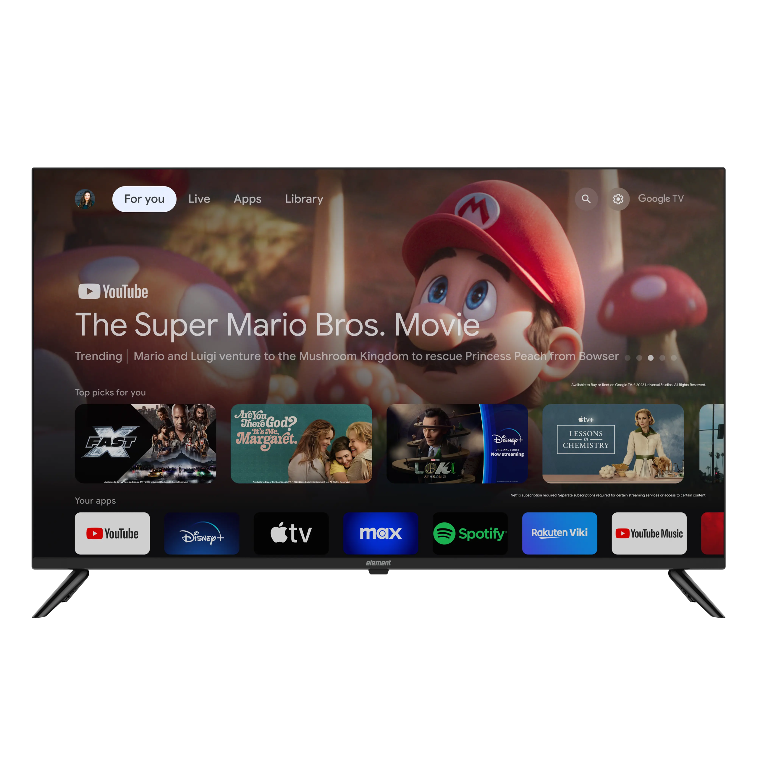 43” 4K UHD HDR Google TV (Frameless) (E450AD43G) | Element Electronics 43” 4K UHD HDR Google TV (Frameless) (E450AD43G) | Element Electronics